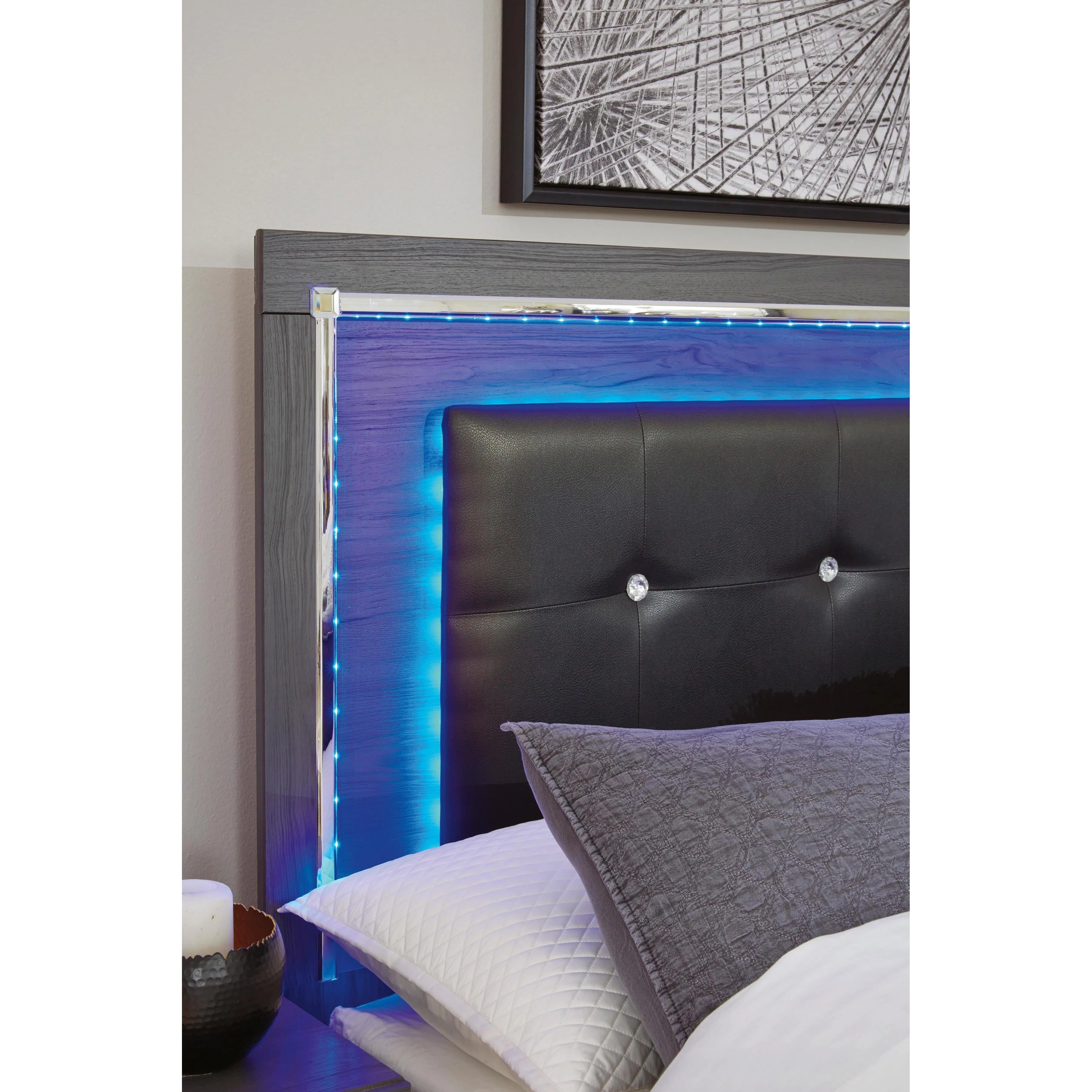 Signature Design by Ashley Lodanna King Upholstered Panel Bed with Storage B214-56S/B214-58/B214-95/B100-14