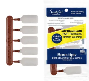 (Single Bag) .40cal/.44cal/10mm/410 Gauge Barrel Cleaning Bore-tips® by Swab-its®: Barrel Cleaning Swabs: 41-4001