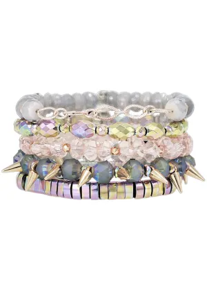 Spiked Supernova Bracelet Stack