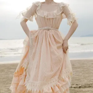 Valentines Flower  Dress Kawaii Academia Y2K Cottagecore Coquette Fairycore Dollette Princesscore