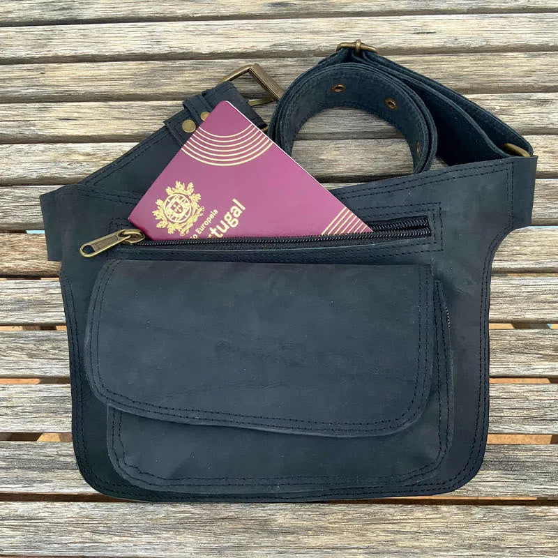 Waist Bag For Outdoor Retro Buckle Utility Belt Bag