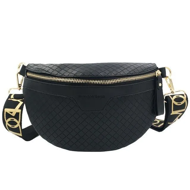Women's Fanny Pack Waist Bag Thick Chain Shoulder Crossbody Chest Belt Bag