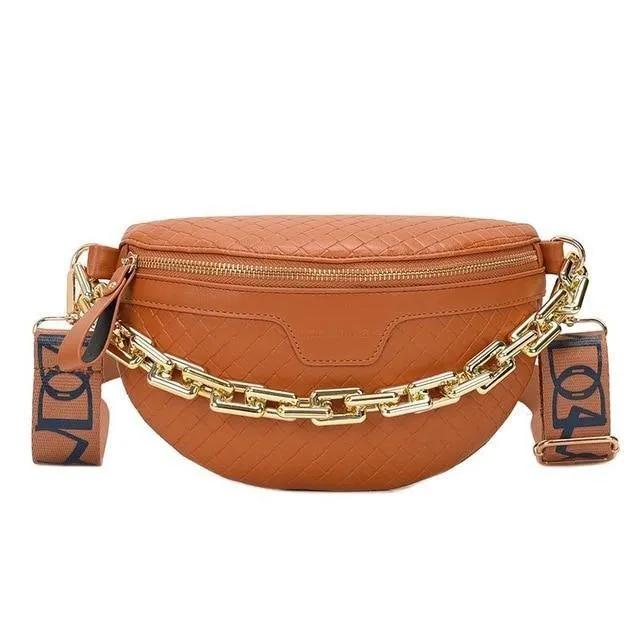 Women's Fanny Pack Waist Bag Thick Chain Shoulder Crossbody Chest Belt Bag