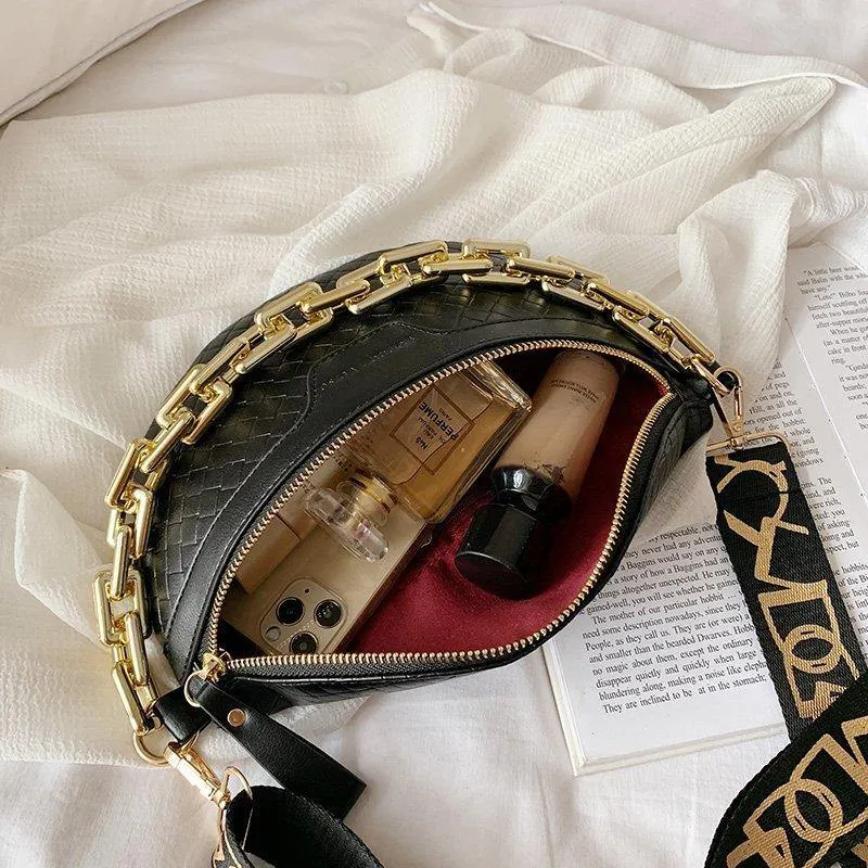 Women's Fanny Pack Waist Bag Thick Chain Shoulder Crossbody Chest Belt Bag
