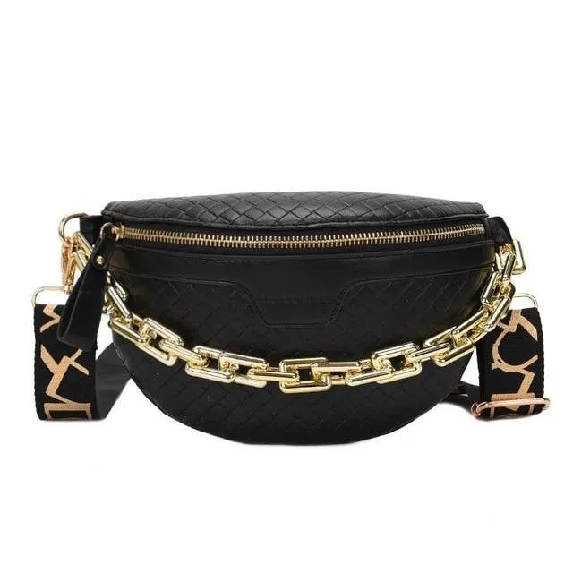Women's Fanny Pack Waist Bag Thick Chain Shoulder Crossbody Chest Belt Bag